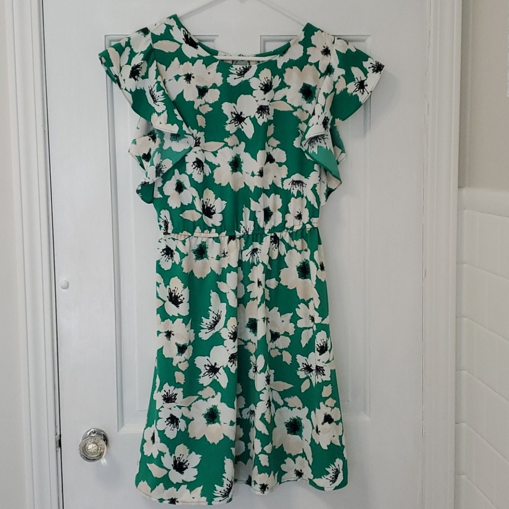 Merona dress, green floral